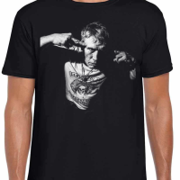 Bez 'Face Print' Black T-Shirt (Unisex)